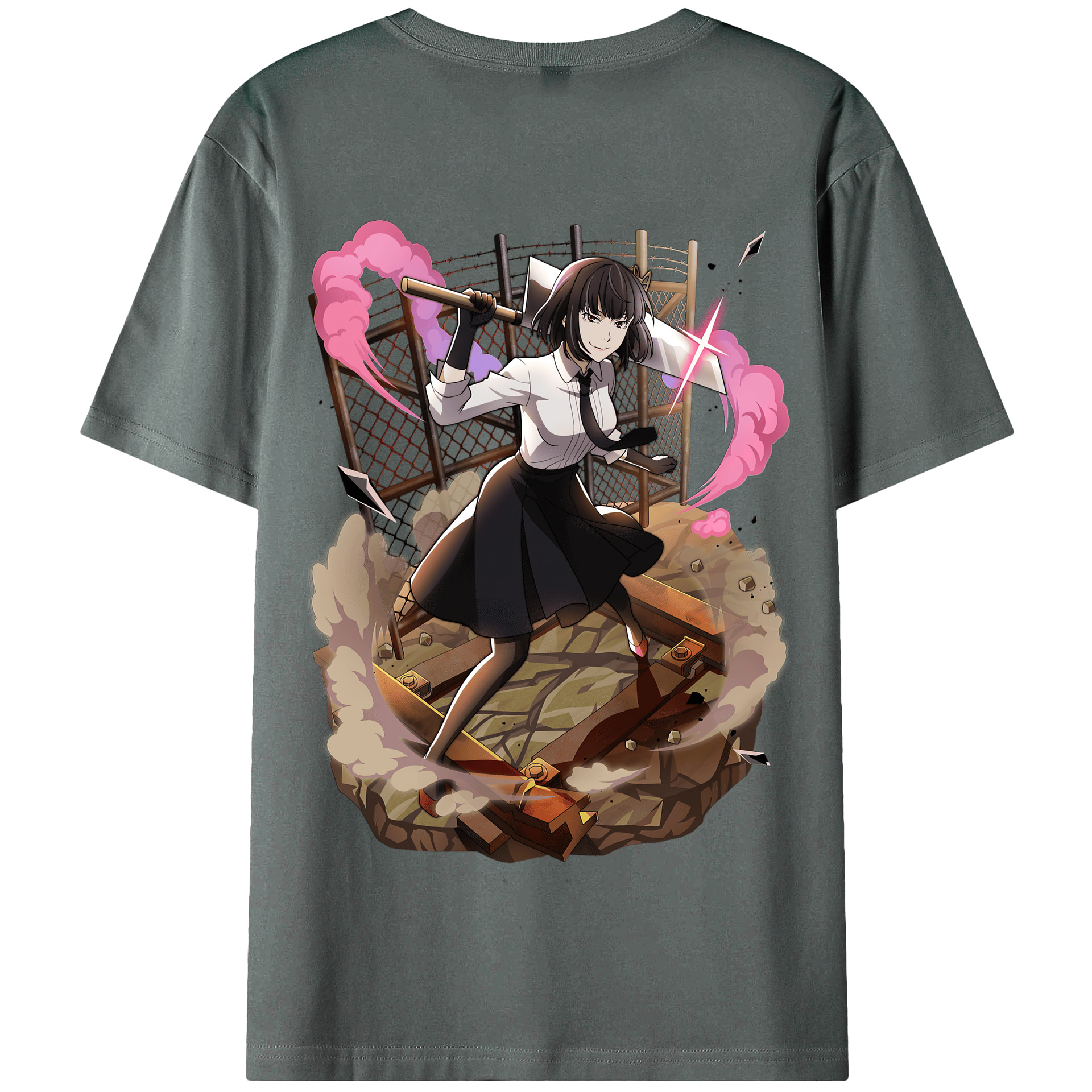（画像用） 文豪ストレイドッグス Bungo Stray Dogs 綿100％半袖Tシャツ（背面プリント）